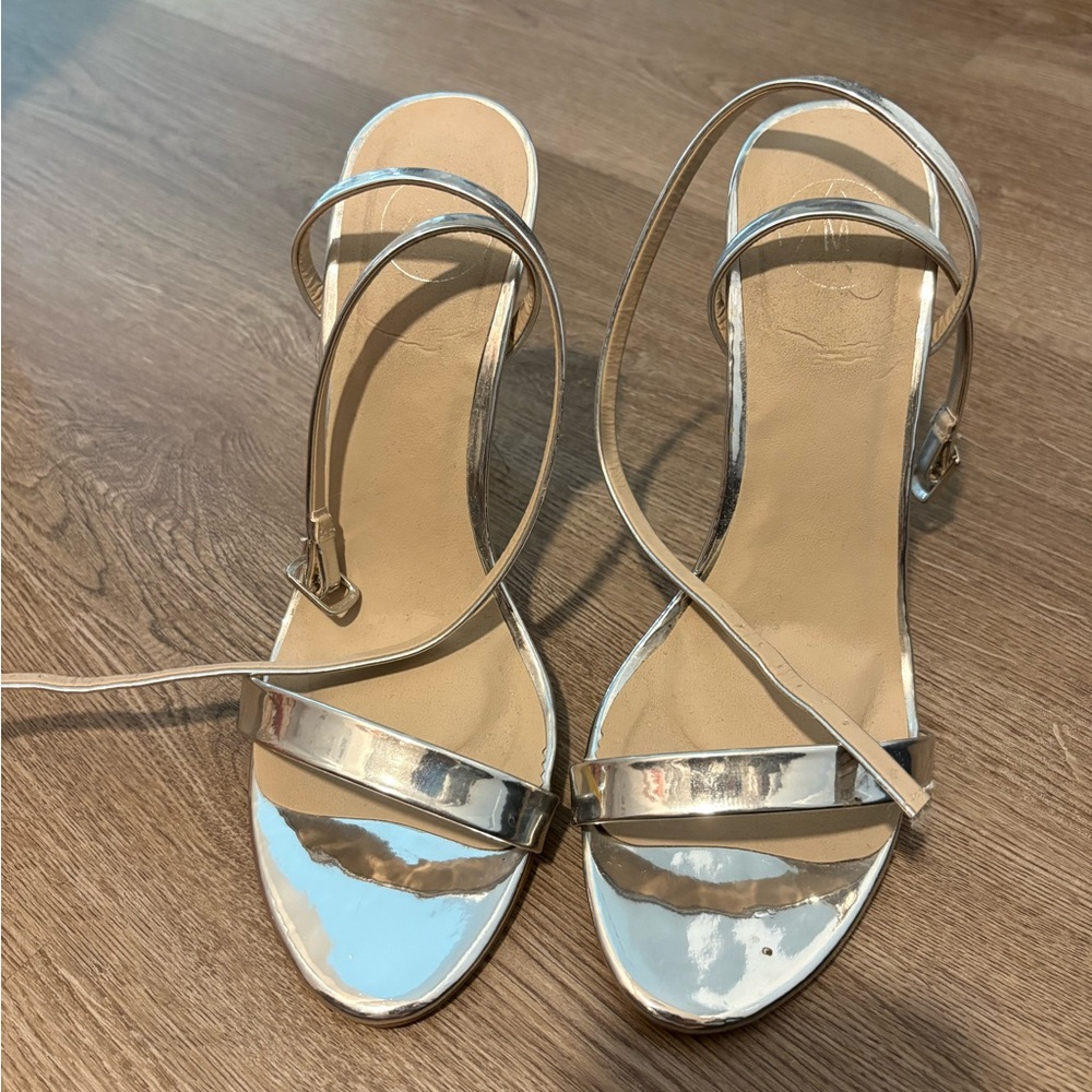 Missguided Silver Strappy Sandals